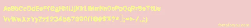 Fati Font – Yellow Fonts on Pink Background