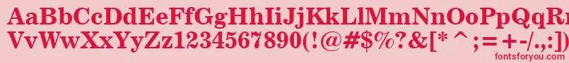 News702BoldBt Font – Red Fonts on Pink Background