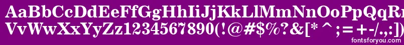 News702BoldBt Font – White Fonts on Purple Background