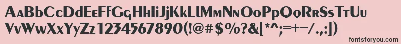 フォントFt49Bold – ピンクの背景に黒い文字