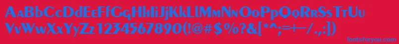 Ft49Bold Font – Blue Fonts on Red Background