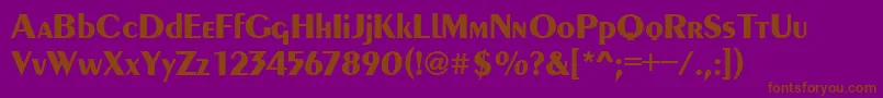 Ft49Bold Font – Brown Fonts on Purple Background