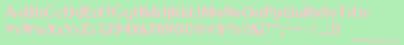 Ft49Bold Font – Pink Fonts on Green Background