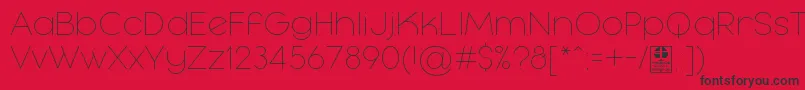 MayekaThinDemo Font – Black Fonts on Red Background