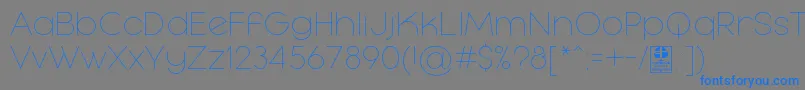 MayekaThinDemo Font – Blue Fonts on Gray Background