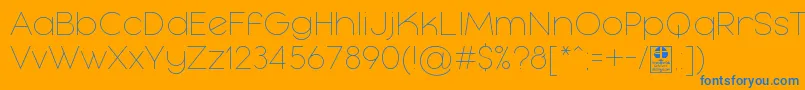 MayekaThinDemo Font – Blue Fonts on Orange Background