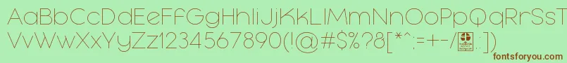 MayekaThinDemo Font – Brown Fonts on Green Background