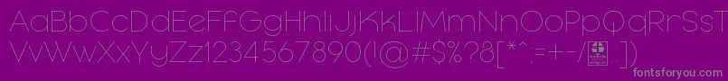 MayekaThinDemo Font – Gray Fonts on Purple Background