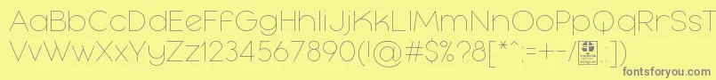 MayekaThinDemo Font – Gray Fonts on Yellow Background