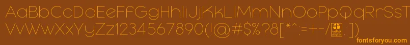 More about MayekaThinDemo Font MayekaThinDemo Font – Orange Fonts on Brown Background