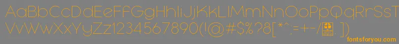 More about MayekaThinDemo Font MayekaThinDemo Font – Orange Fonts on Gray Background
