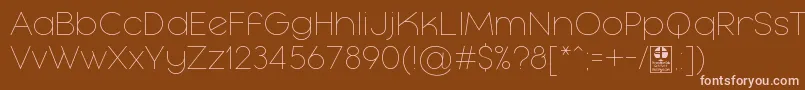 MayekaThinDemo Font – Pink Fonts on Brown Background