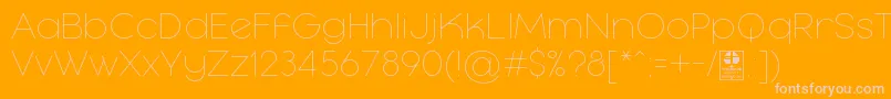 Подробнее о шрифте MayekaThinDemo Шрифт MayekaThinDemo – розовые шрифты на оранжевом фоне