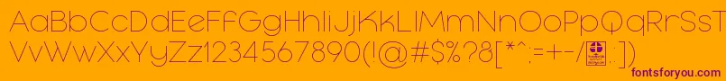 MayekaThinDemo Font – Purple Fonts on Orange Background