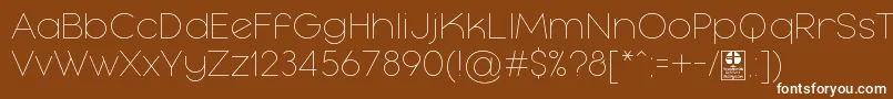 MayekaThinDemo Font – White Fonts on Brown Background