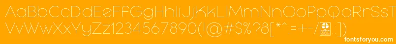 MayekaThinDemo Font – White Fonts on Orange Background