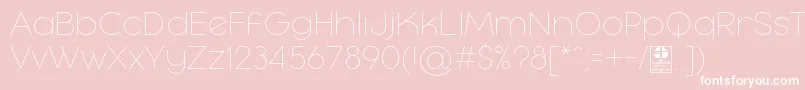 MayekaThinDemo Font – White Fonts on Pink Background