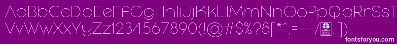 MayekaThinDemo Font – White Fonts on Purple Background