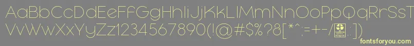 Saiba mais sobre a fonte MayekaThinDemo Fonte MayekaThinDemo – fontes amarelas em um fundo cinza