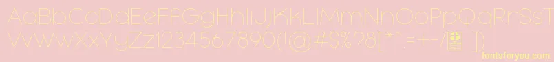 MayekaThinDemo Font – Yellow Fonts on Pink Background