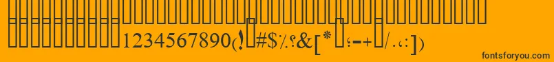 PtBoldArch Font – Black Fonts on Orange Background