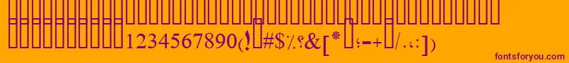 PtBoldArch Font – Purple Fonts on Orange Background