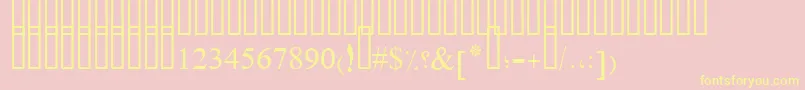 PtBoldArch Font – Yellow Fonts on Pink Background