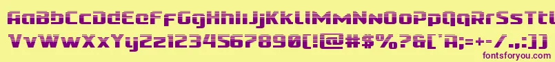 Cobaltalienhalf Font – Purple Fonts on Yellow Background