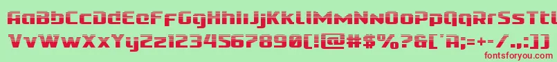 Cobaltalienhalf Font – Red Fonts on Green Background