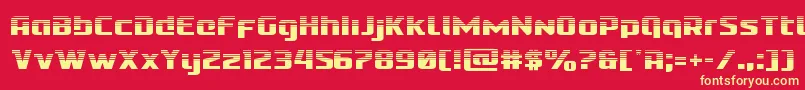 Cobaltalienhalf Font – Yellow Fonts on Red Background