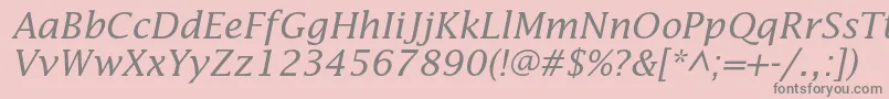 LucidastdItalic Font – Gray Fonts on Pink Background