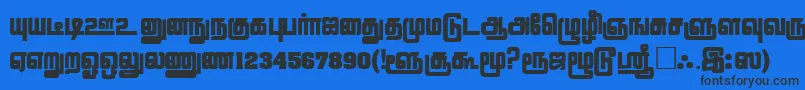 Шрифт LathangiPlain – чёрные шрифты на синем фоне