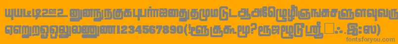 フォントLathangiPlain – オレンジの背景に灰色の文字