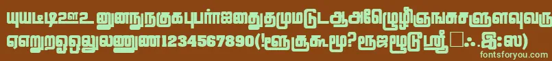 Шрифт LathangiPlain – зелёные шрифты на коричневом фоне