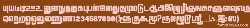 Шрифт LathangiPlain – розовые шрифты на коричневом фоне