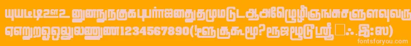 LathangiPlain Font – Pink Fonts on Orange Background