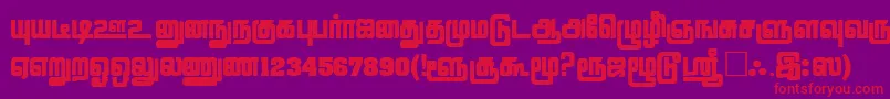 LathangiPlain Font – Red Fonts on Purple Background