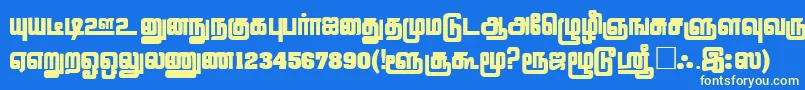 Шрифт LathangiPlain – жёлтые шрифты на синем фоне