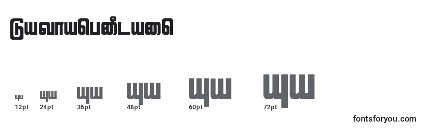 LathangiPlain Font Sizes