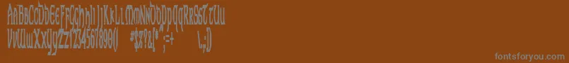 TechnoLonger Font – Gray Fonts on Brown Background