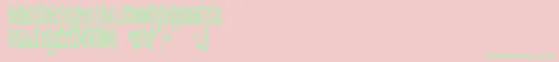 TechnoLonger Font – Green Fonts on Pink Background