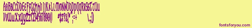 TechnoLonger Font – Purple Fonts on Yellow Background