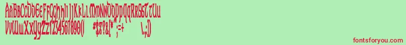 TechnoLonger Font – Red Fonts on Green Background