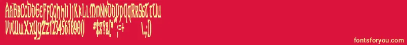TechnoLonger Font – Yellow Fonts on Red Background