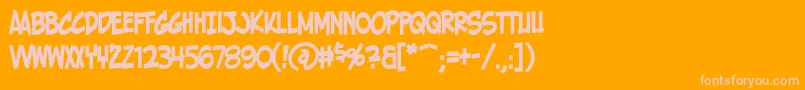 HolyMackerel Font – Pink Fonts on Orange Background