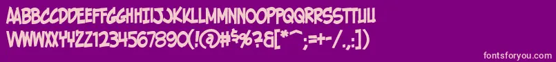 HolyMackerel Font – Pink Fonts on Purple Background