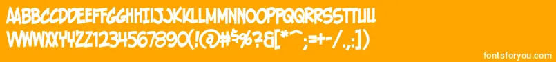 HolyMackerel Font – White Fonts on Orange Background