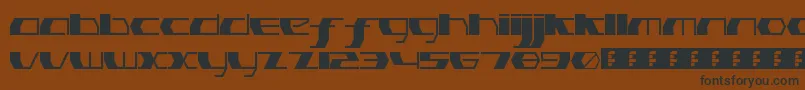 フォントPinkHasGoneExtinctThin – 黒い文字が茶色の背景にあります
