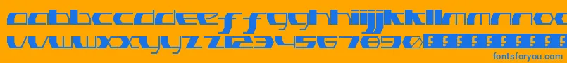 PinkHasGoneExtinctThin Font – Blue Fonts on Orange Background