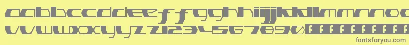 Fonte PinkHasGoneExtinctThin – fontes cinzas em um fundo amarelo